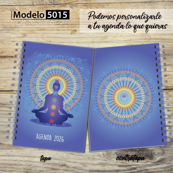 Agenda 2026 tapa dura mod. 5015 "Budha3" en caja para regalo