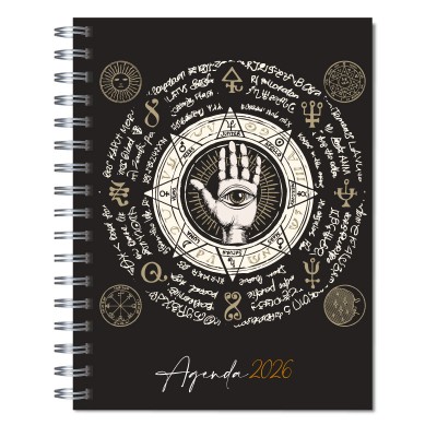 Agenda 2026 tapa dura mod. 5018 "Zodiac 2" en caja para regalo