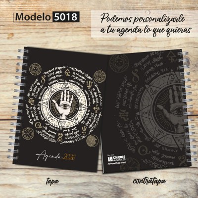 Agenda 2026 tapa dura mod. 5018 "Zodiac 2" en caja para regalo