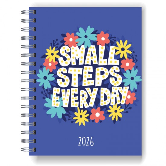 Agenda 2026 tapa dura mod. 5003 "Small Steps" en caja para regalo