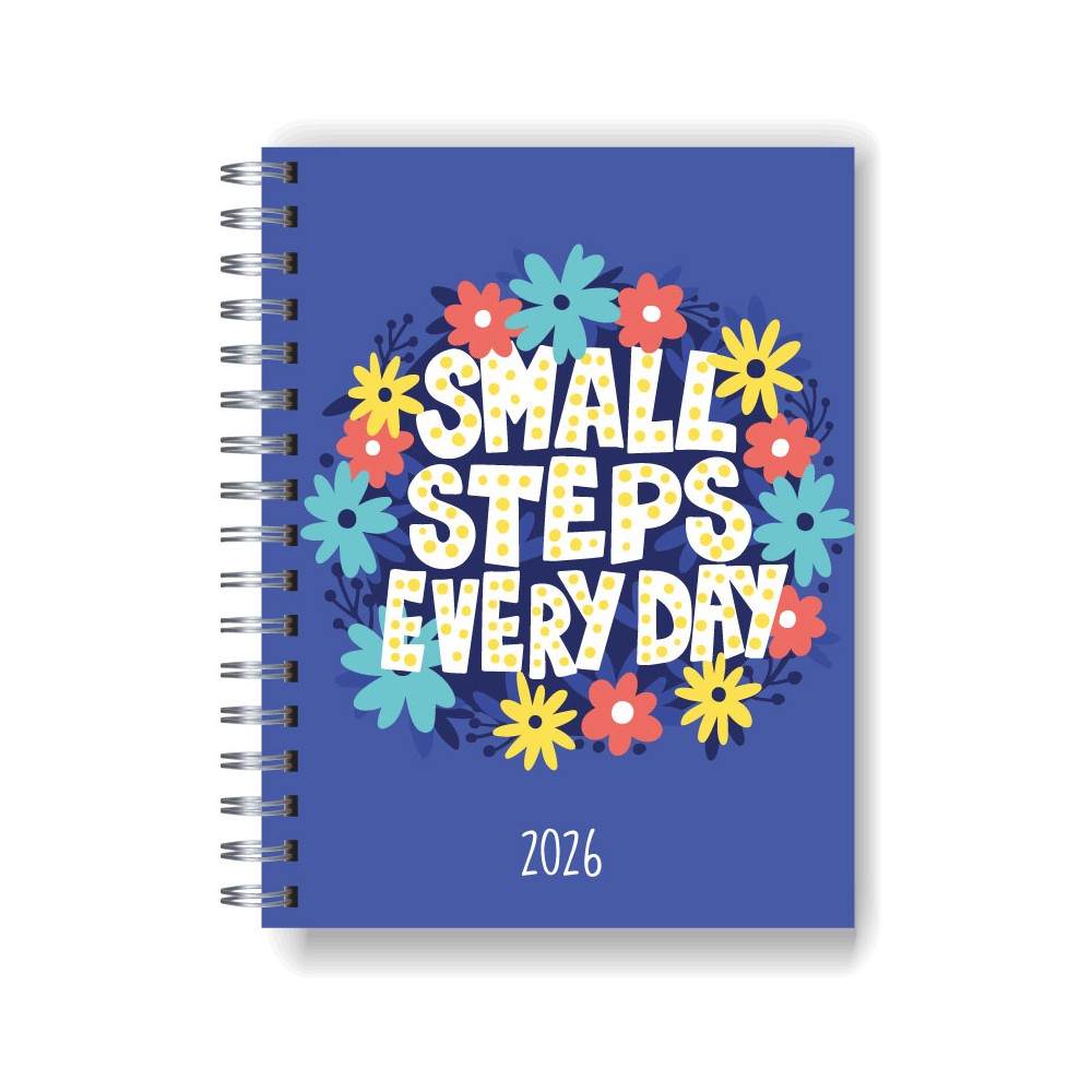 Agenda 2026 tapa dura mod. 5003 "Small Steps" en caja para regalo