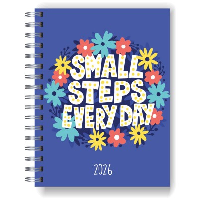 Agenda 2026 tapa dura mod. 5003 "Small Steps" en caja para regalo