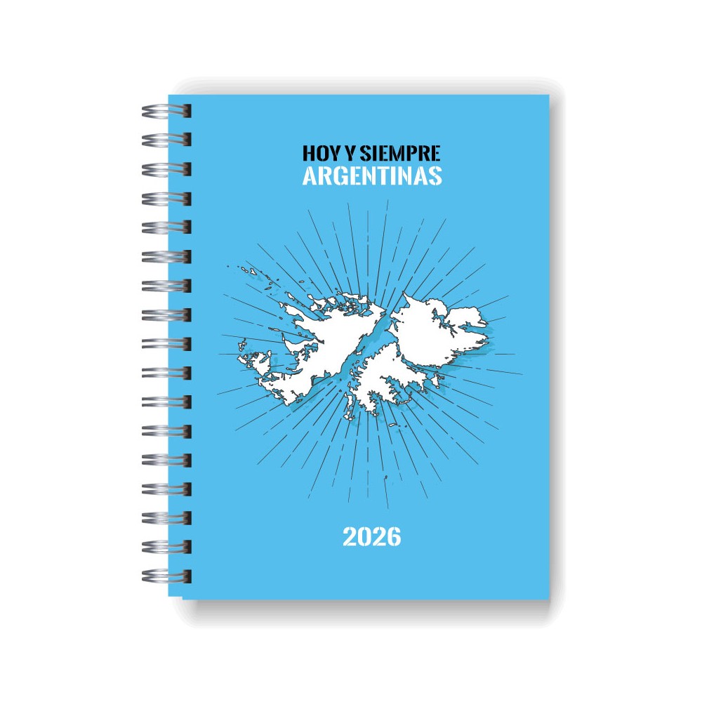 Agenda 2026 tapa dura mod. 4998 "Malvinas" en caja para regalo
