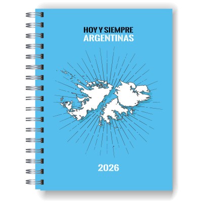 Agenda 2026 tapa dura mod. 4998 "Malvinas" en caja para regalo