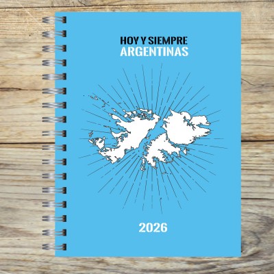 Agenda 2026 tapa dura mod. 4998 "Malvinas" en caja para regalo