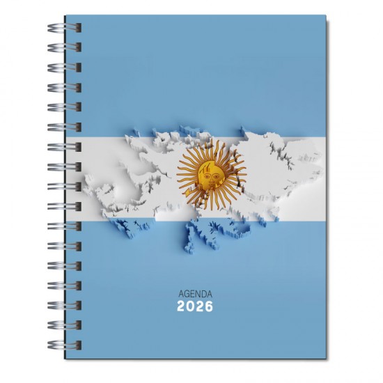 Agenda 2026 tapa dura mod. 4997 "Malvinas 2" en caja para regalo