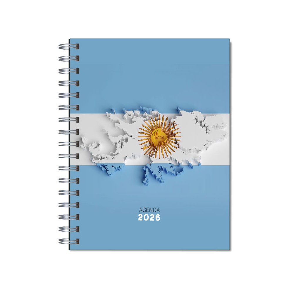 Agenda 2026 tapa dura mod. 4997 "Malvinas 2" en caja para regalo