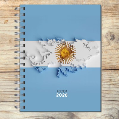 Agenda 2026 tapa dura mod. 4997 "Malvinas 2" en caja para regalo