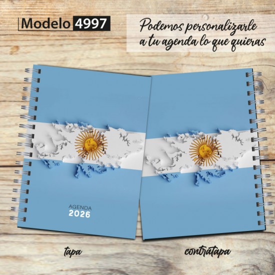 Agenda 2026 tapa dura mod. 4997 "Malvinas 2" en caja para regalo