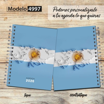 Agenda 2026 tapa dura mod. 4997 "Malvinas 2" en caja para regalo