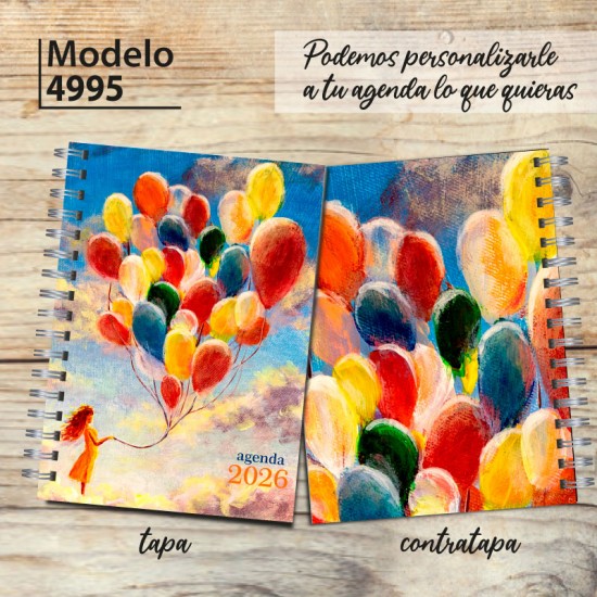 Agenda 2026 tapa dura mod. 4995 "gloves" en caja para regalo