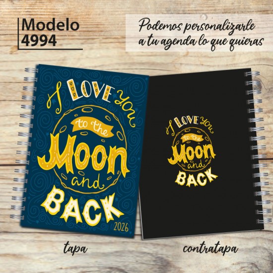Agenda 2026 tapa dura mod. 4994 "Take me" en caja para regalo