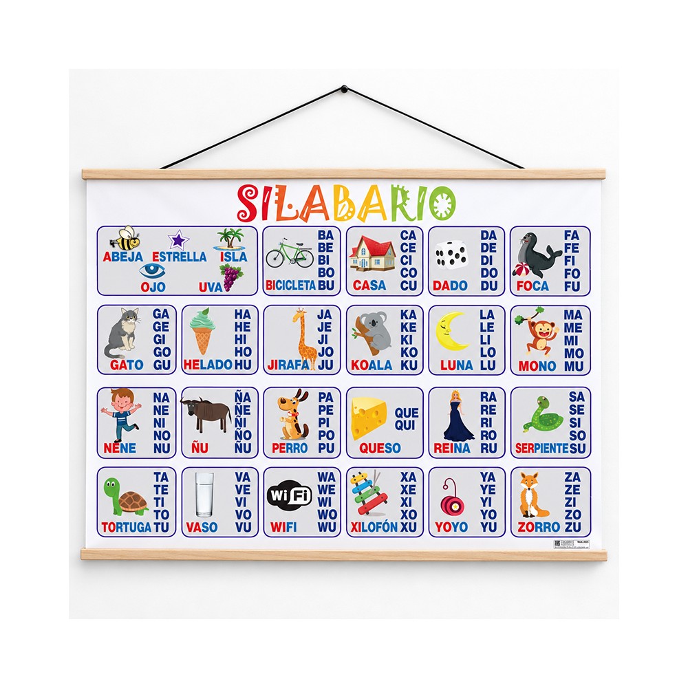 Poster en lona SILABARIO de 100 x 70 cms.