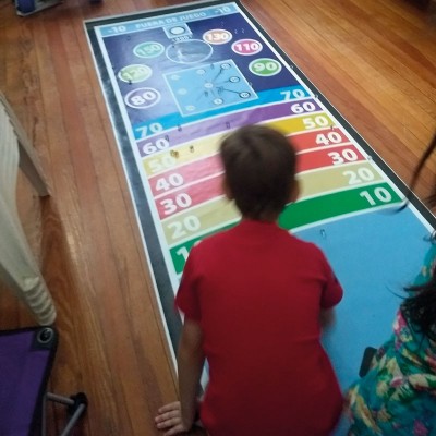 Pista en lona para jugar con bolitas de 90 x 200 cms.