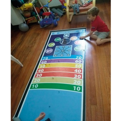 Pista en lona para jugar con bolitas de 90 x 200 cms.