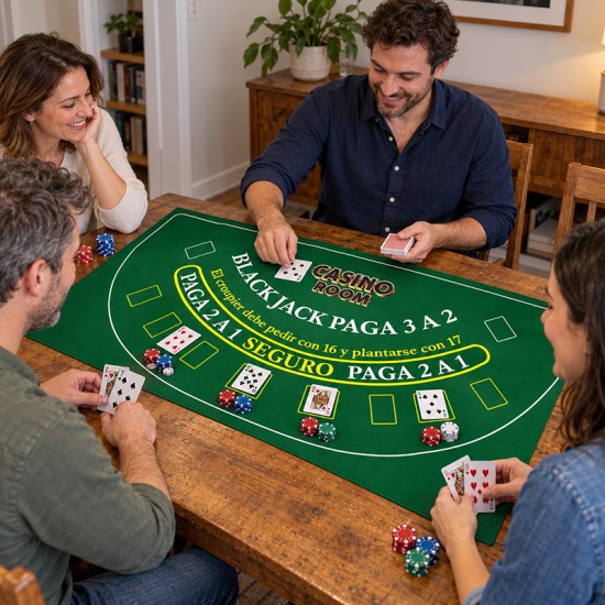 Lona para juego de Black Jack en distintas medidas personalizable