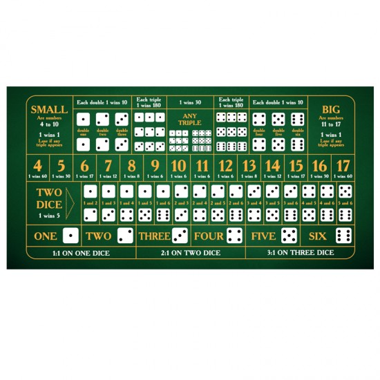 Lona para juego de Dados Sicbo en distintas medidas personalizable
