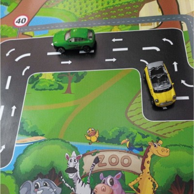 Pista de autos en lona de 90x115 cms.