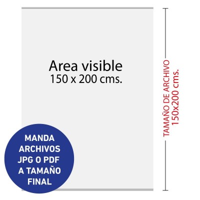 Banner roll up 100 x 200 cms. area visible