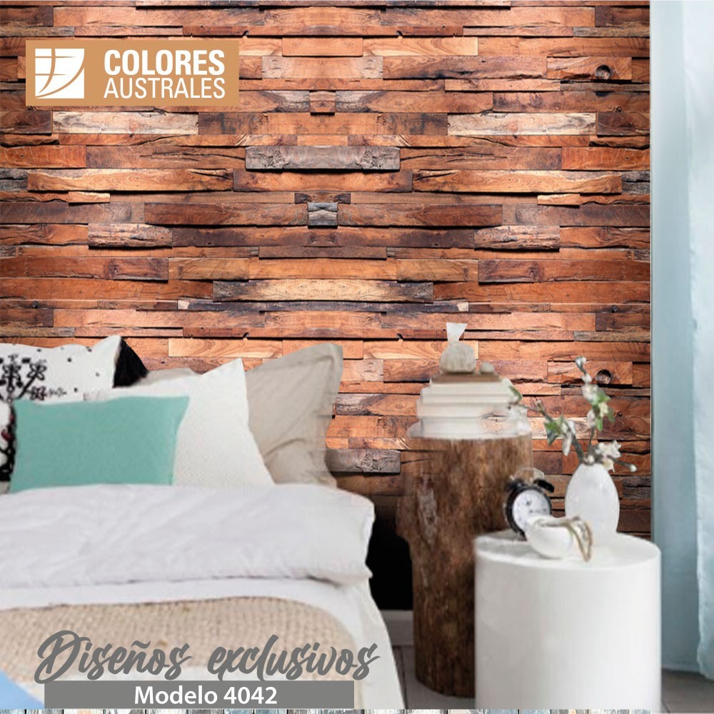 Mod. 4042 - Vinilo para pared old wood tiles