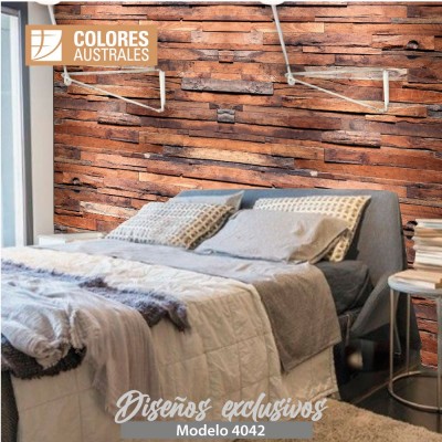Mod. 4042 - Vinilo para pared old wood tiles