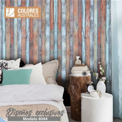 Mod. 4044 - Vinilo para pared Old painted wood
