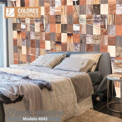 Mod. 4045 - Vinilo para pared tipo madera Squares