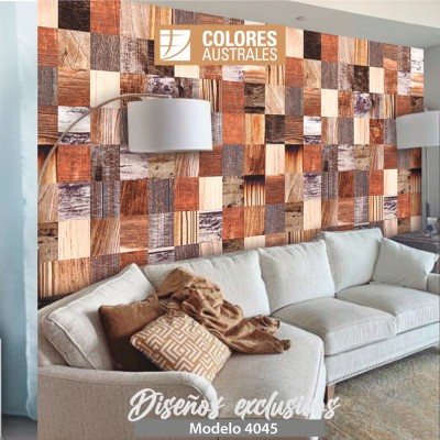 Mod. 4045 - Vinilo para pared tipo madera Squares