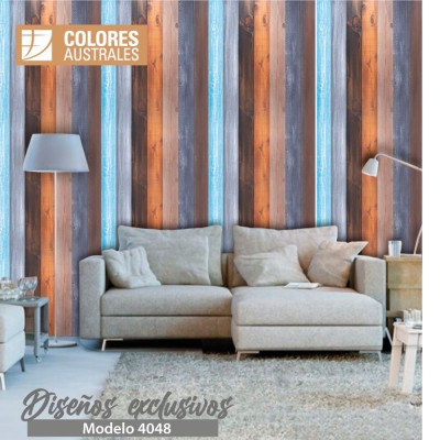 Mod. 4048 - Vinilo para pared tipo madera Vintage wood mix