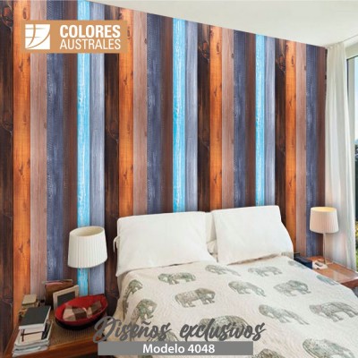 Mod. 4048 - Vinilo para pared tipo madera Vintage wood mix