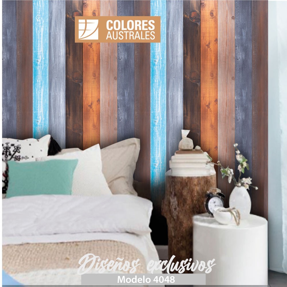 Mod. 4048 - Vinilo para pared tipo madera Vintage wood mix