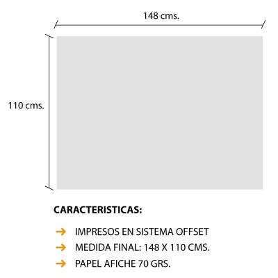 2000 Carteles/Afiches para vía pública 148 x 110 cms.