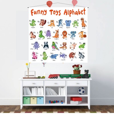 Alfabeto en inglés infantil 3004 en lona de 90 x 90 cms. listo para colgar