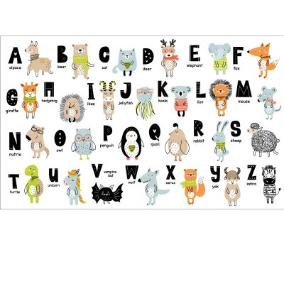 Alfabeto en inglés infantil 3005 en lona de 80 x 140 cms. listo para colgar