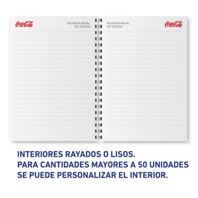 cuadernos A6 tapa dura con logo