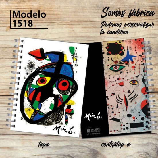 Cuaderno Modelo 1518 Joan Miró: tapa y contratapa