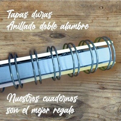 Cuaderno tapa dura Modelo 1004 "Life is a gift": anillado