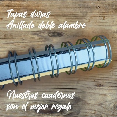 Cuaderno tapa dura Modelo 1009 "Hello": anillado