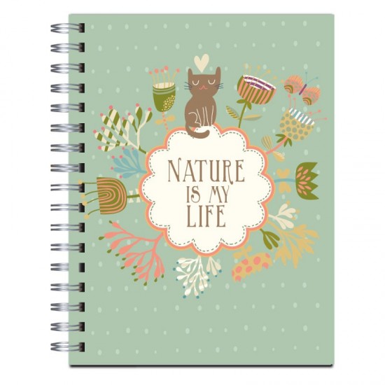 Cuaderno tapa dura Modelo 1014 " Nature is my life"