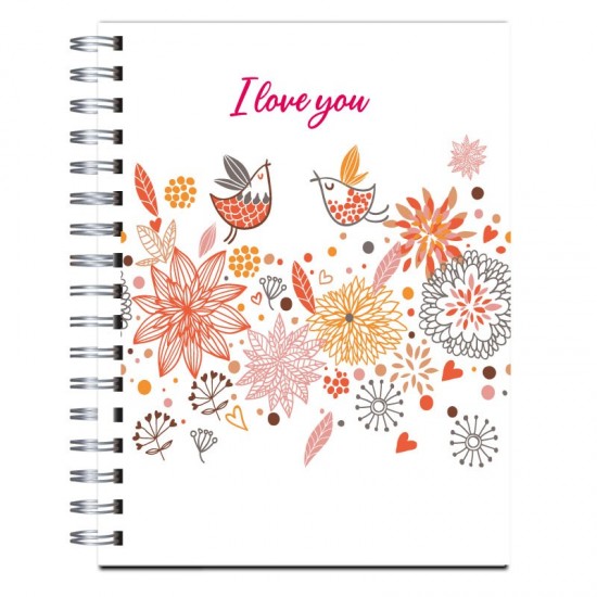 Cuaderno tapa dura Modelo 1019 "I love you"