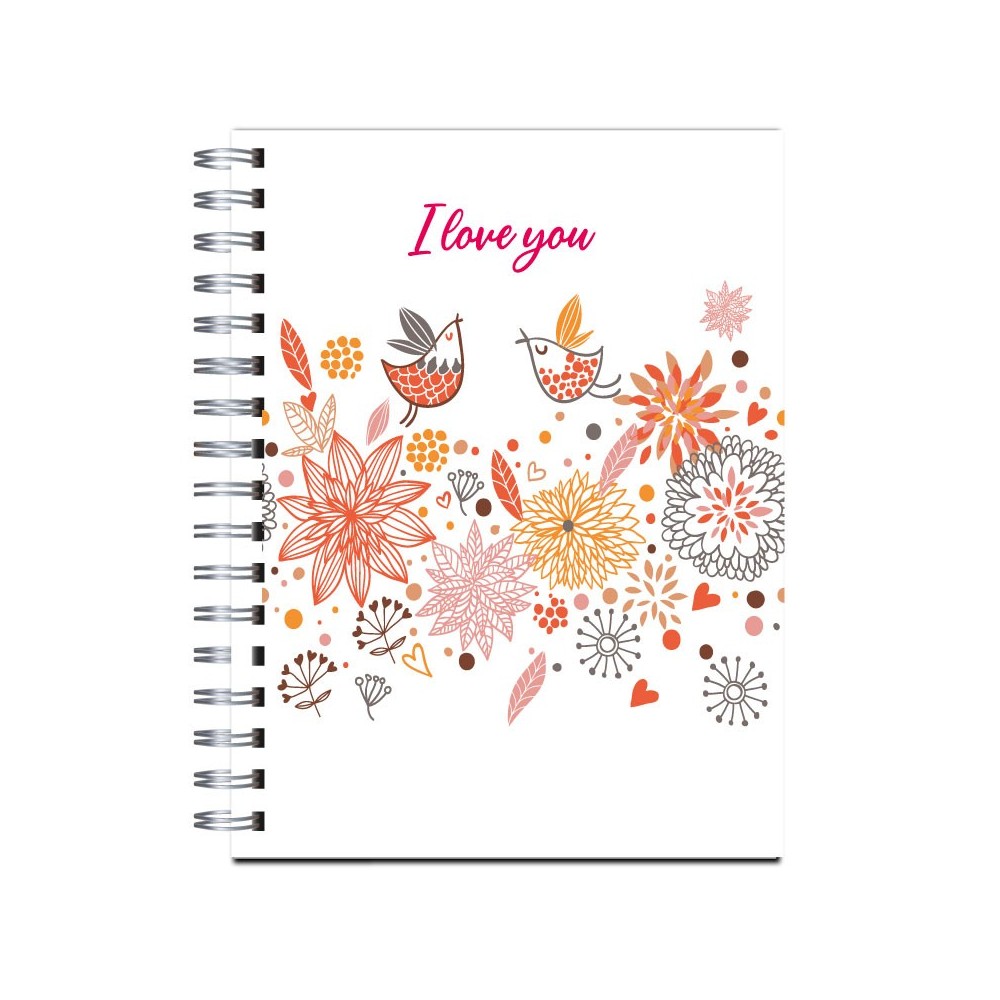 Cuaderno tapa dura Modelo 1019 "I love you"