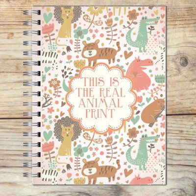 Cuaderno tapa dura Modelo 1034 "This is the real animal print": tapa