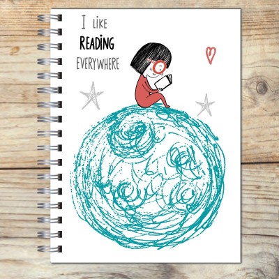 Cuaderno tapa dura Modelo 1037 "I like reading": tapa