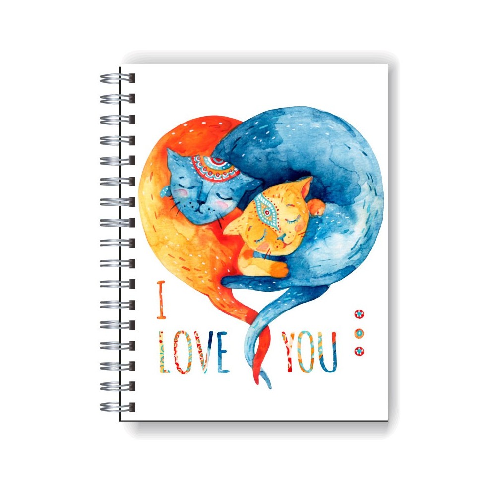 Cuaderno tapa dura Modelo 1049 "I love you"
