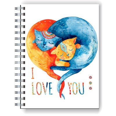 Cuaderno tapa dura Modelo 1049 "I love you"