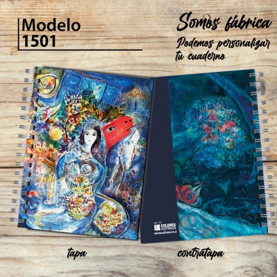 Cuaderno de tapa dura Modelo 1501 "Bella" Chagall