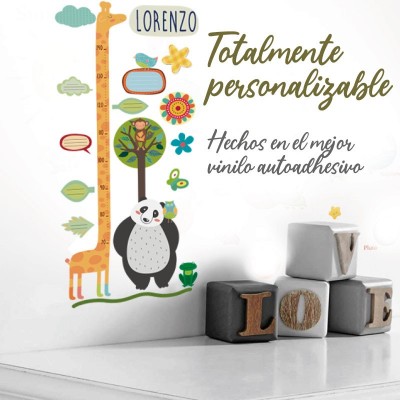 Medidor altura 7001 para pared infantil en vinilo autoadhesivo troquelado.