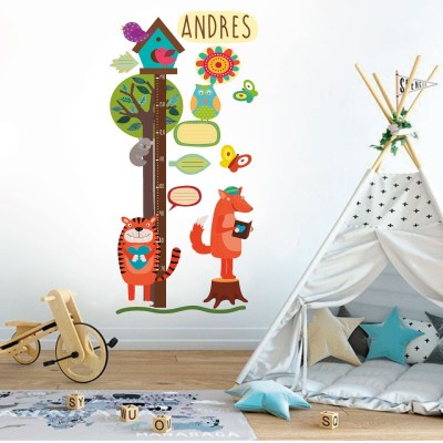 Medidor altura 7004 para pared infantil en vinilo autoadhesivo troquelado.