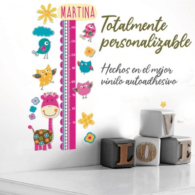 Medidor altura 7005 para pared infantil en vinilo autoadhesivo troquelado.