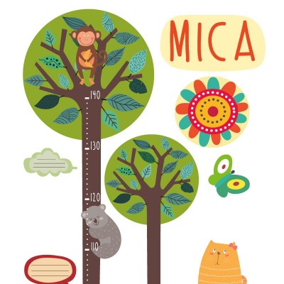 Medidor altura 7003 para pared infantil en vinilo autoadhesivo troquelado.